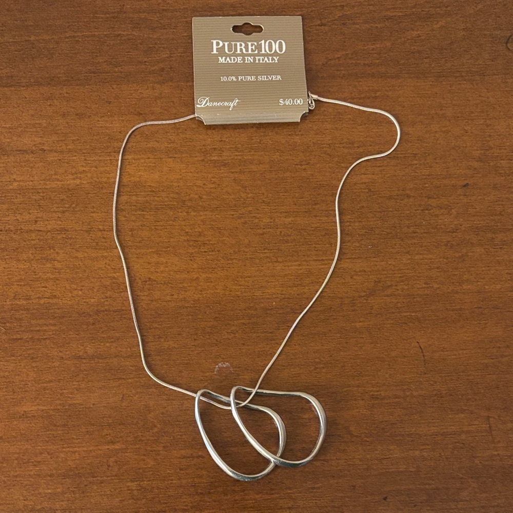 Pure 100 Silver Italian Necklace (NWT)
